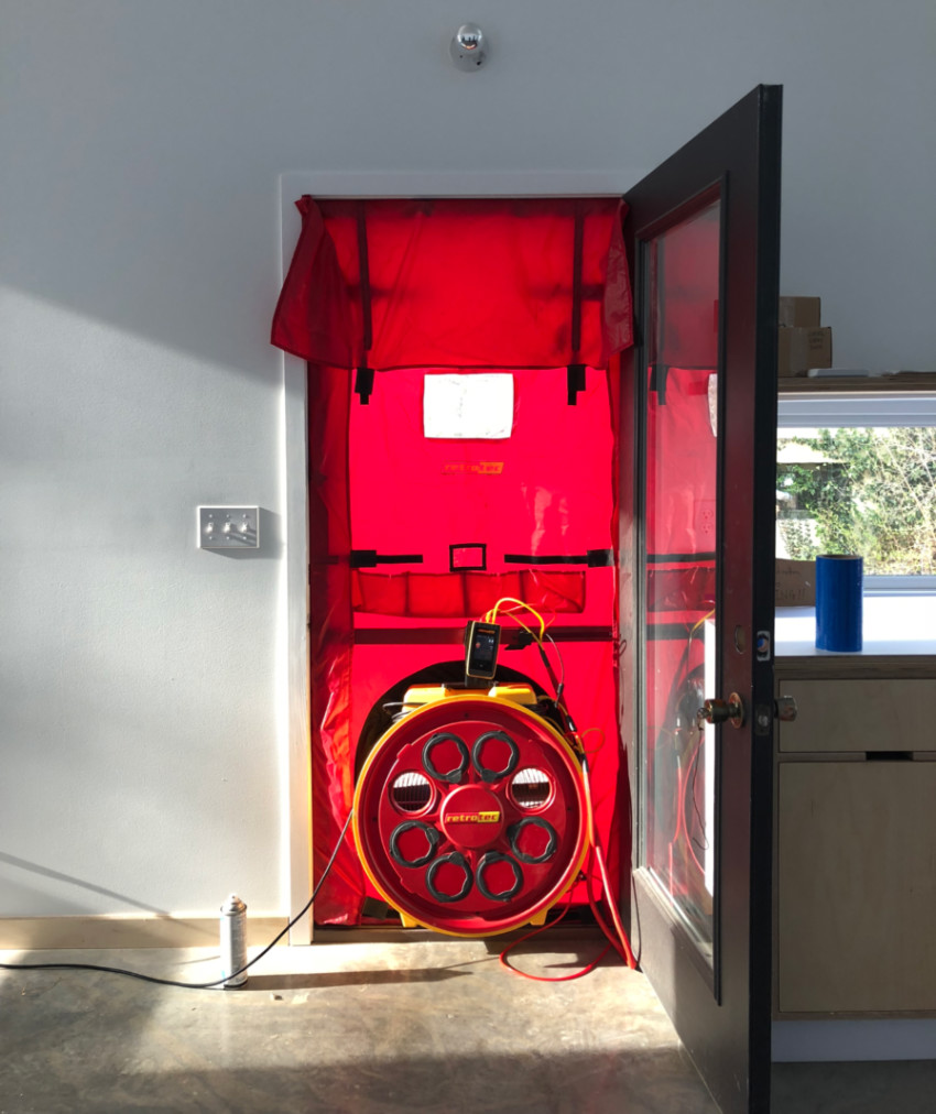 A blower door test is now required in many states. Source: Build Show Network